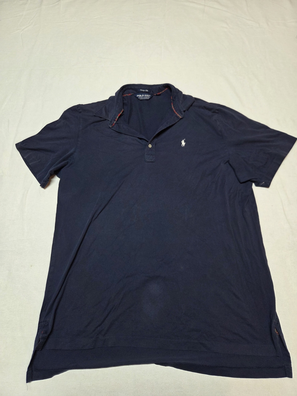 Men’s Navy Polo Shirt with Embroidered Chest Logo